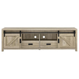 Mueble para TV Madra de 2 puertas de madera de ingeniería de 79 pulgadas, pino envejecido