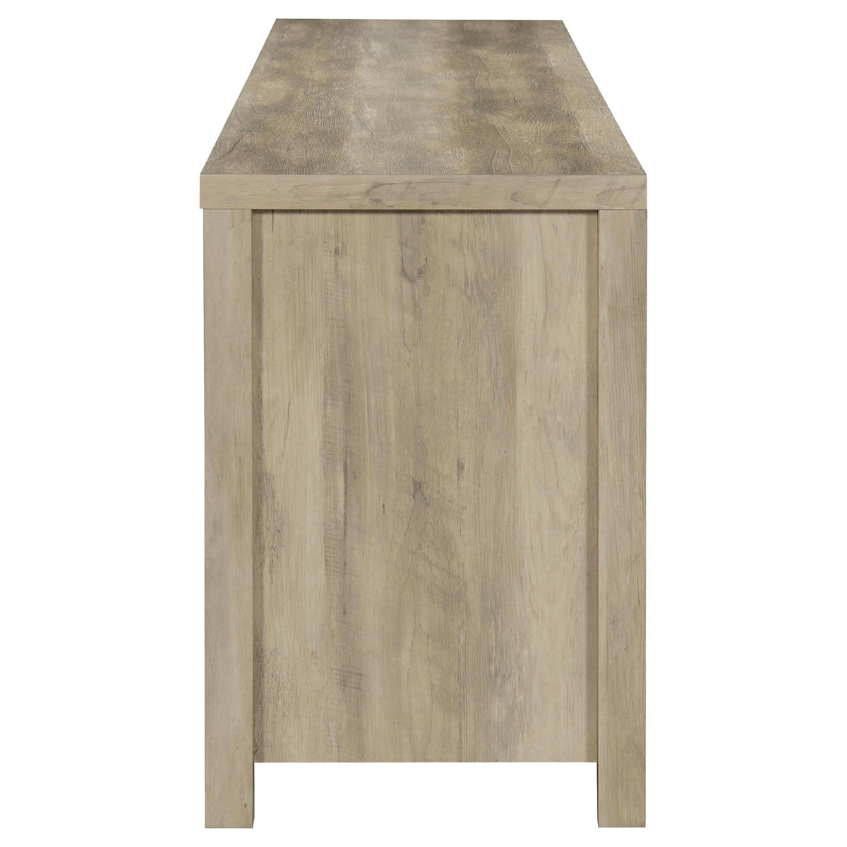 Mueble para TV Madra de 2 puertas de madera de ingeniería de 79 pulgadas, pino envejecido