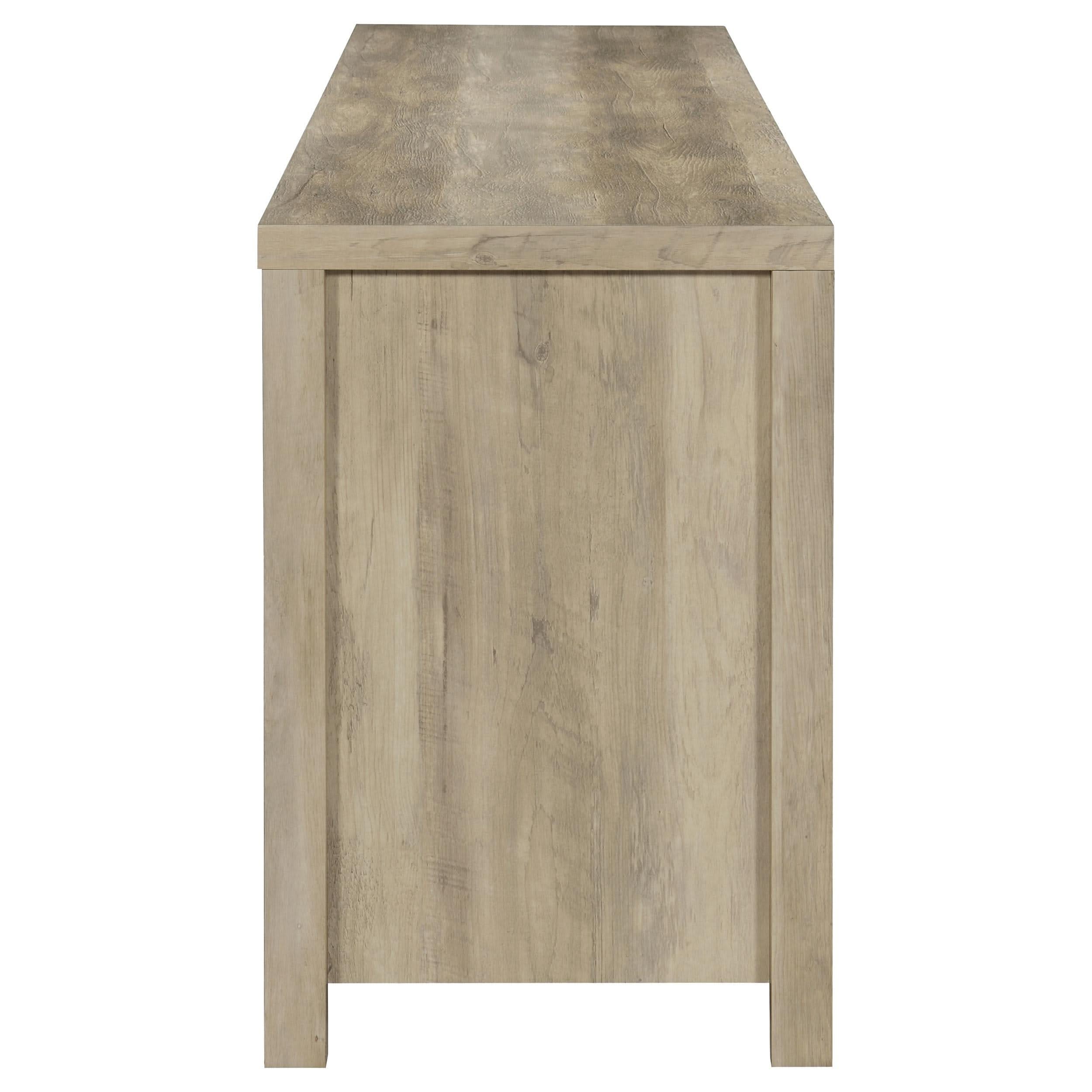 Mueble para TV Madra de 2 puertas de madera de ingeniería de 79 pulgadas, pino envejecido