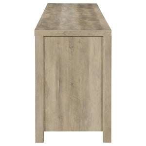 Mueble para TV Madra de 2 puertas de madera de ingeniería de 79 pulgadas, pino envejecido