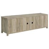 Mueble para TV Madra de 2 puertas de madera de ingeniería de 79 pulgadas, pino envejecido