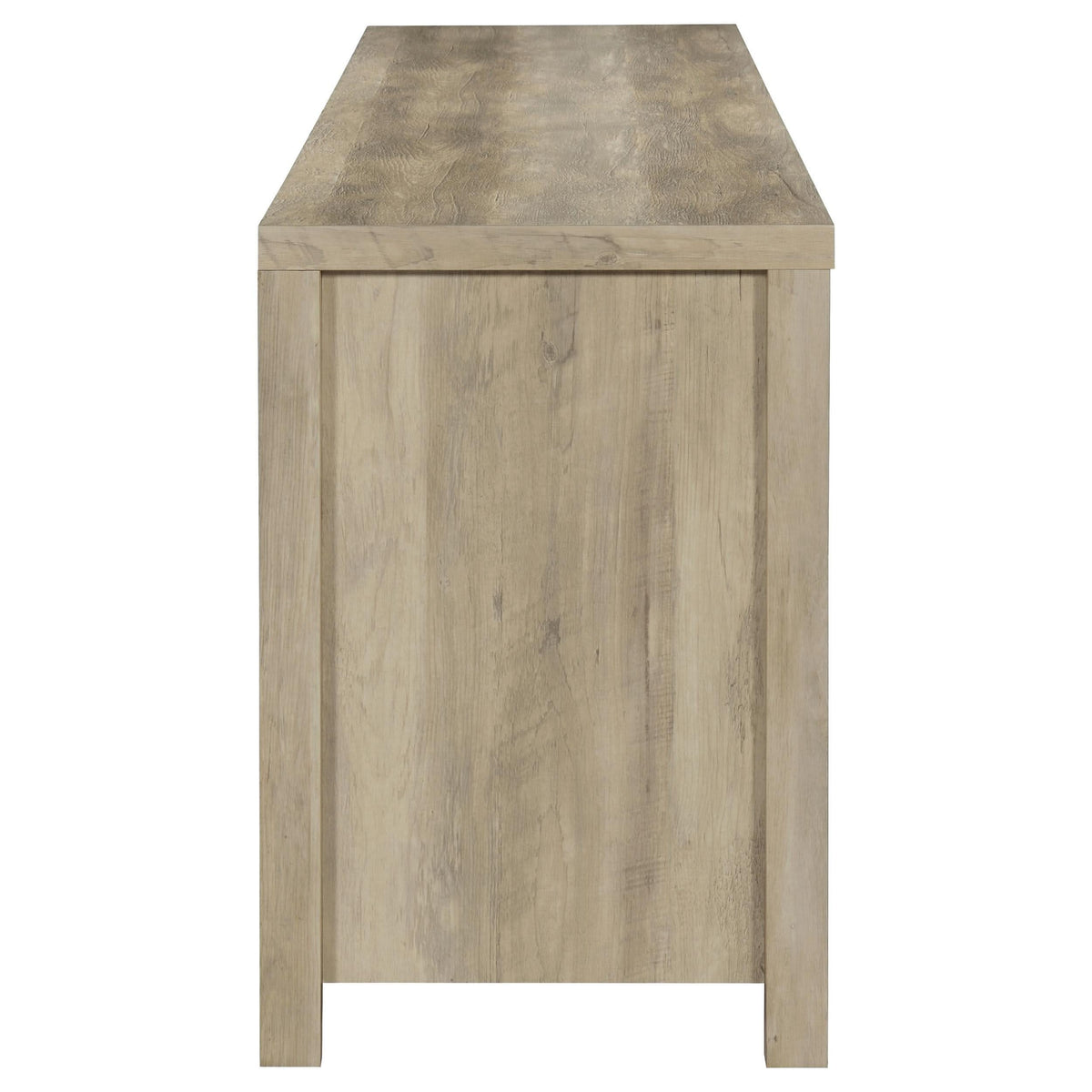 Mueble para TV Madra de 2 puertas de madera de ingeniería de 79 pulgadas, pino envejecido