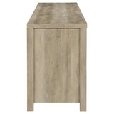 Mueble para TV Madra de 2 puertas de madera de ingeniería de 79 pulgadas, pino envejecido