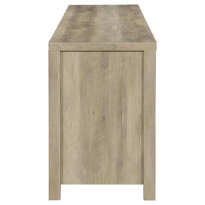 Mueble para TV Madra de 2 puertas de madera de ingeniería de 79 pulgadas, pino envejecido
