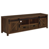 Mueble para TV Madra de 2 puertas de madera de ingeniería de 79 pulgadas en pino oscuro