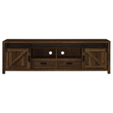 Mueble para TV Madra de 2 puertas de madera de ingeniería de 79 pulgadas en pino oscuro