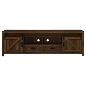 Mueble para TV Madra de 2 puertas de madera de ingeniería de 79 pulgadas en pino oscuro