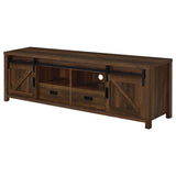Mueble para TV Madra de 2 puertas de madera de ingeniería de 79 pulgadas en pino oscuro