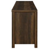 Mueble para TV Madra de 2 puertas de madera de ingeniería de 79 pulgadas en pino oscuro