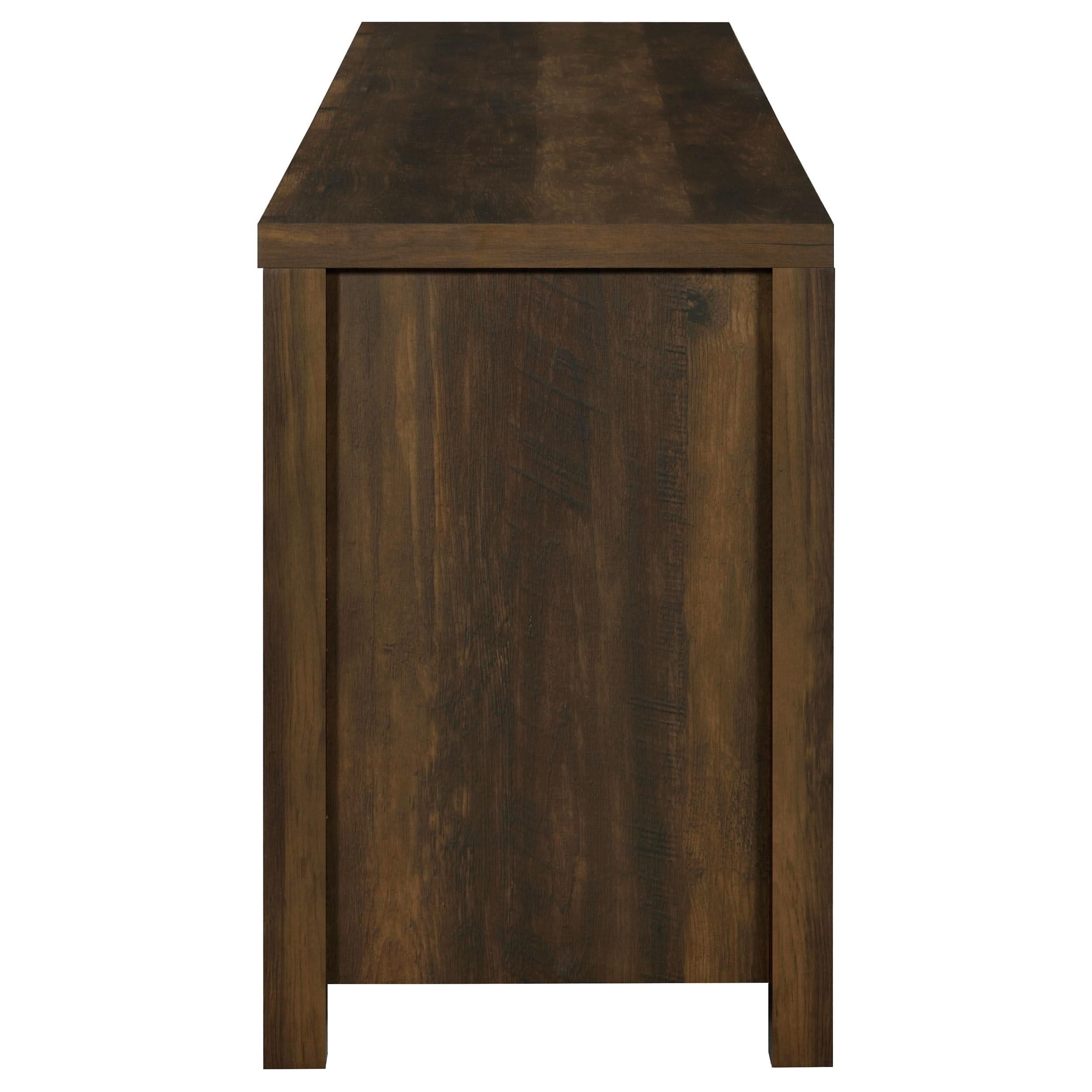 Mueble para TV Madra de 2 puertas de madera de ingeniería de 79 pulgadas en pino oscuro