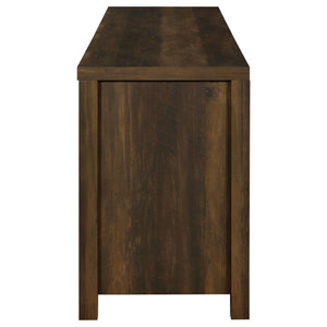 Mueble para TV Madra de 2 puertas de madera de ingeniería de 79 pulgadas en pino oscuro