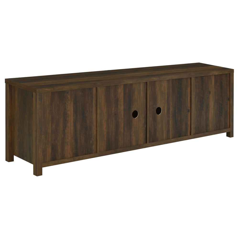 Mueble para TV Madra de 2 puertas de madera de ingeniería de 79 pulgadas en pino oscuro