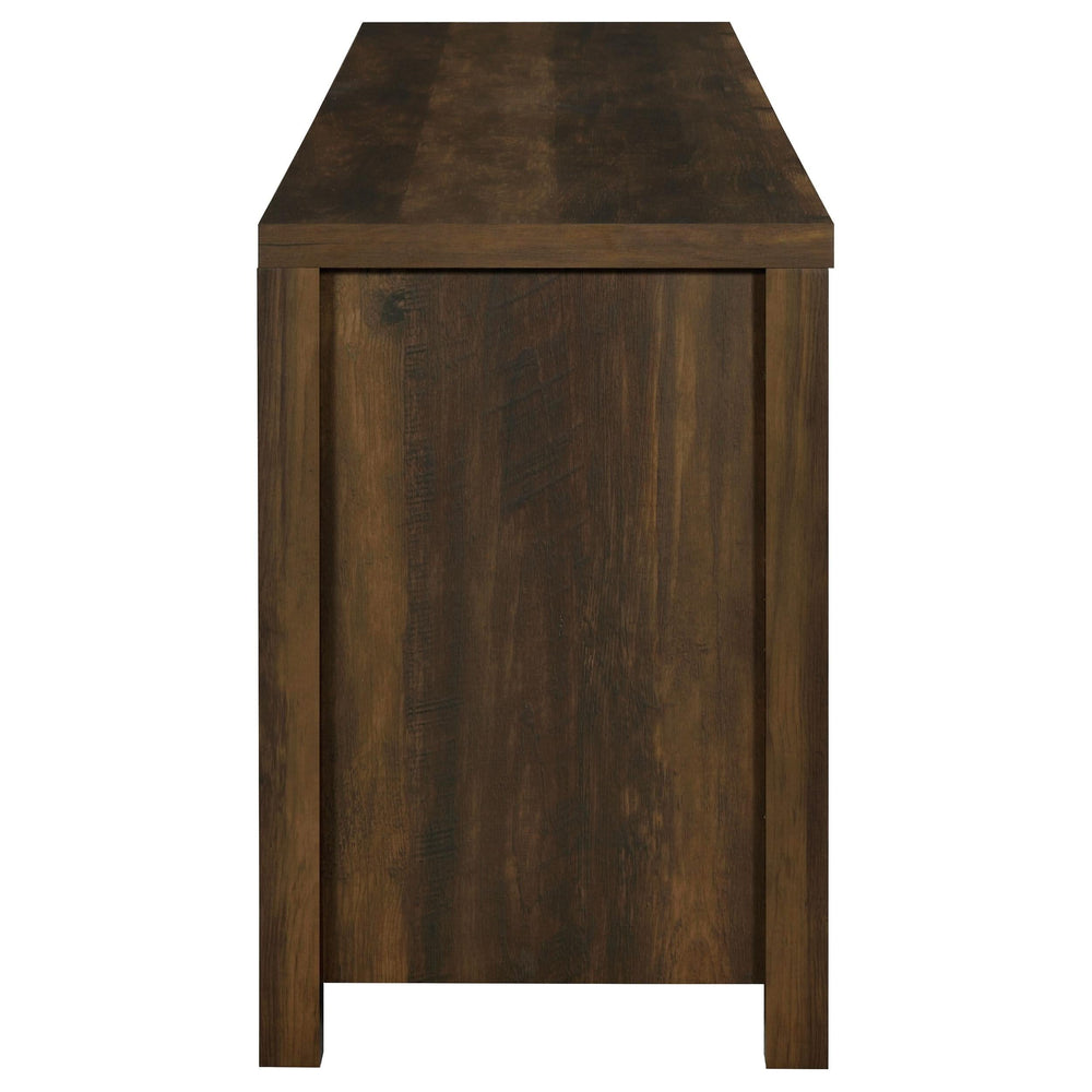Mueble para TV Madra de 2 puertas de madera de ingeniería de 79 pulgadas en pino oscuro