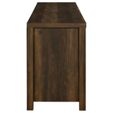 Mueble para TV Madra de 2 puertas de madera de ingeniería de 79 pulgadas en pino oscuro