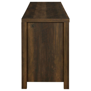 Mueble para TV Madra de 2 puertas de madera de ingeniería de 79 pulgadas en pino oscuro