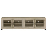 Mueble para TV Sachin de 4 puertas de madera de ingeniería de 79 pulgadas en pino envejecido