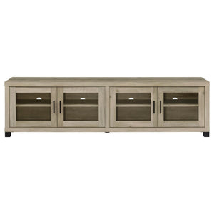 Mueble para TV Sachin de 4 puertas de madera de ingeniería de 79 pulgadas en pino envejecido