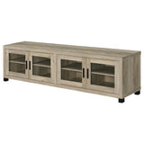 Mueble para TV Sachin de 4 puertas de madera de ingeniería de 79 pulgadas en pino envejecido