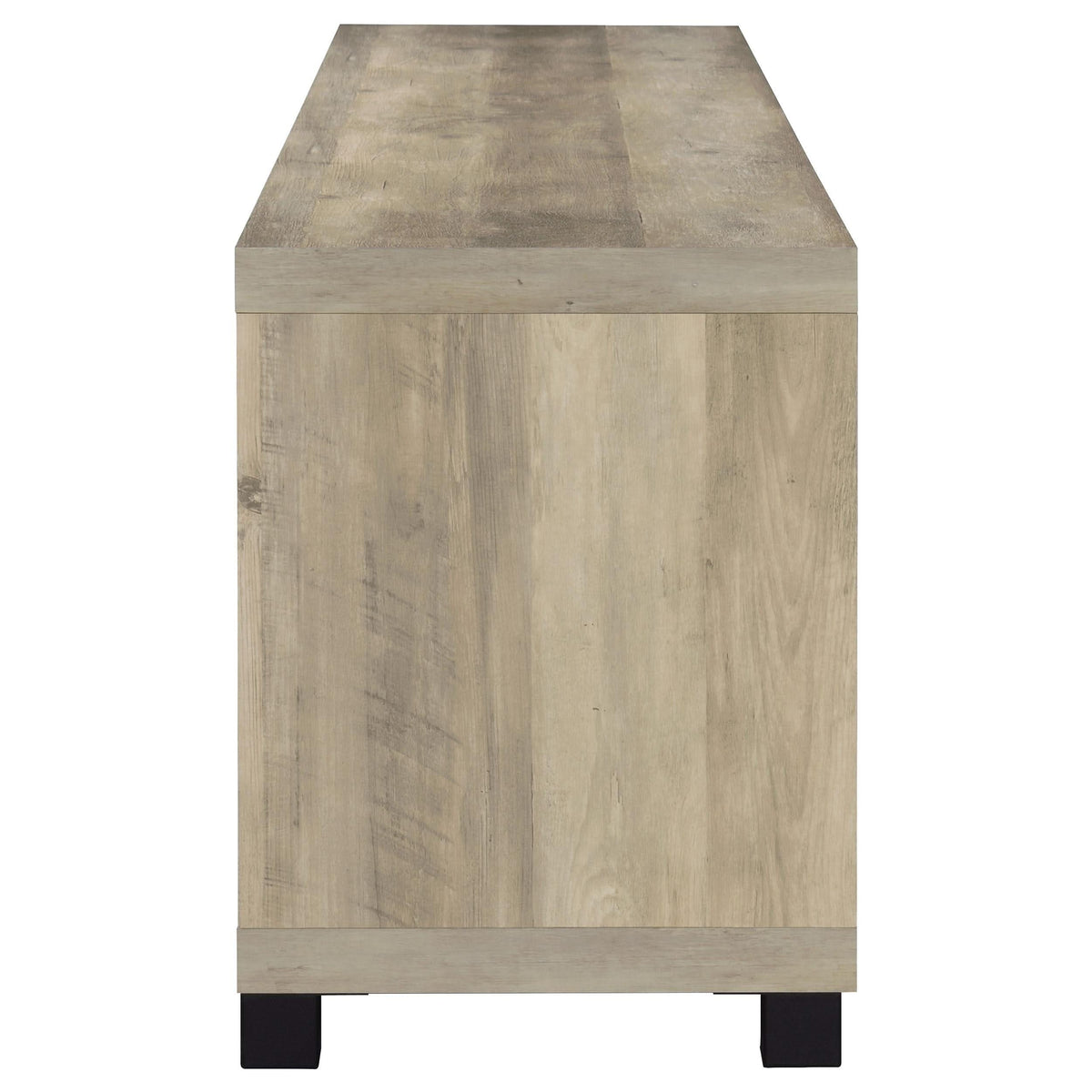 Mueble para TV Sachin de 4 puertas de madera de ingeniería de 79 pulgadas en pino envejecido