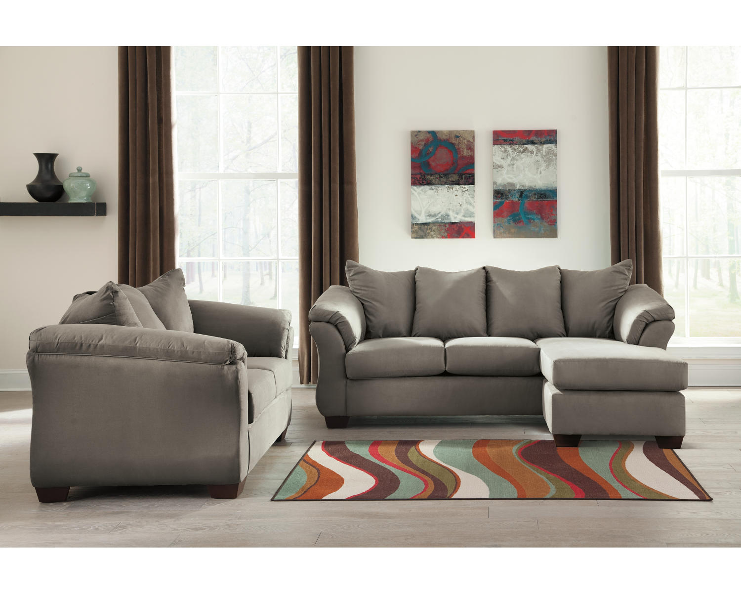 Darcy Sofa Chaise with Loveseat