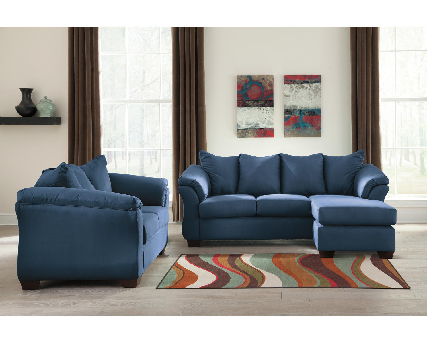 Darcy Sofa Chaise and Loveseat
