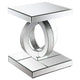 Mesa auxiliar rectangular de acrílico con espejo Breena, color plateado