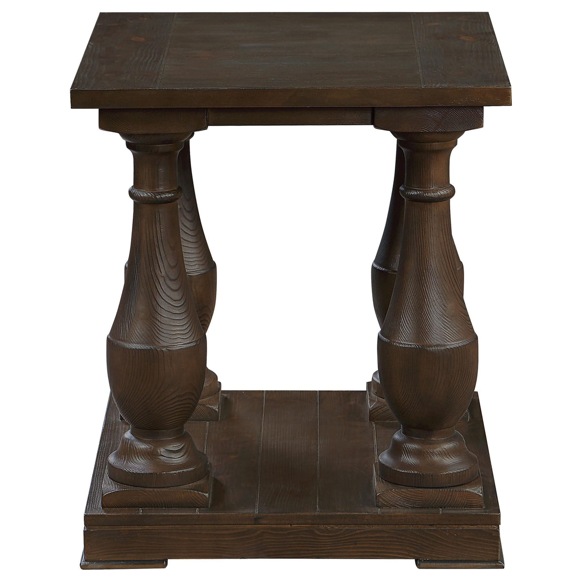 Mesa auxiliar rectangular de madera Walden en color marrón café