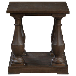 Mesa auxiliar rectangular de madera Walden en color marrón café