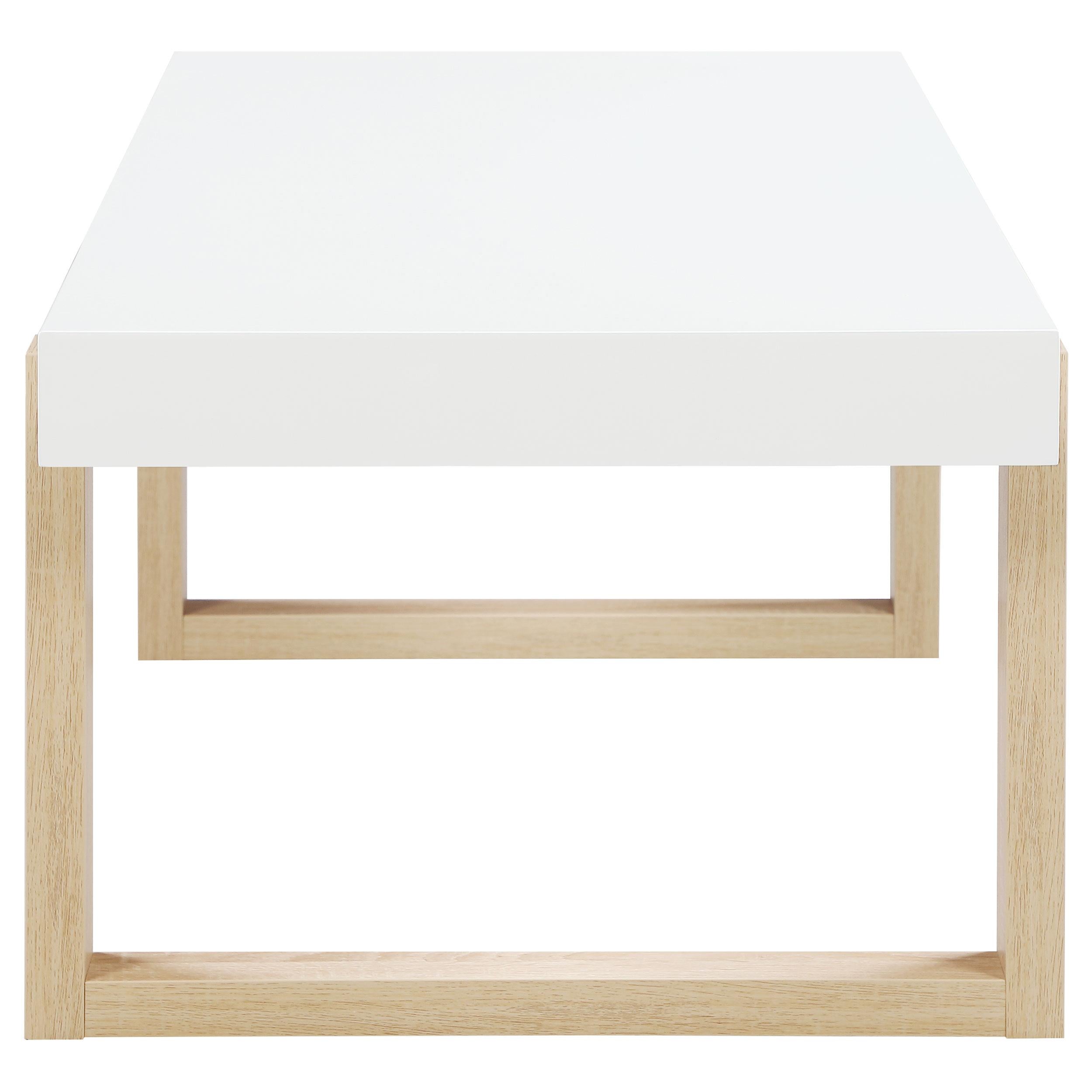 Pala 2-piece Coffee and End Table Set White High Gloss