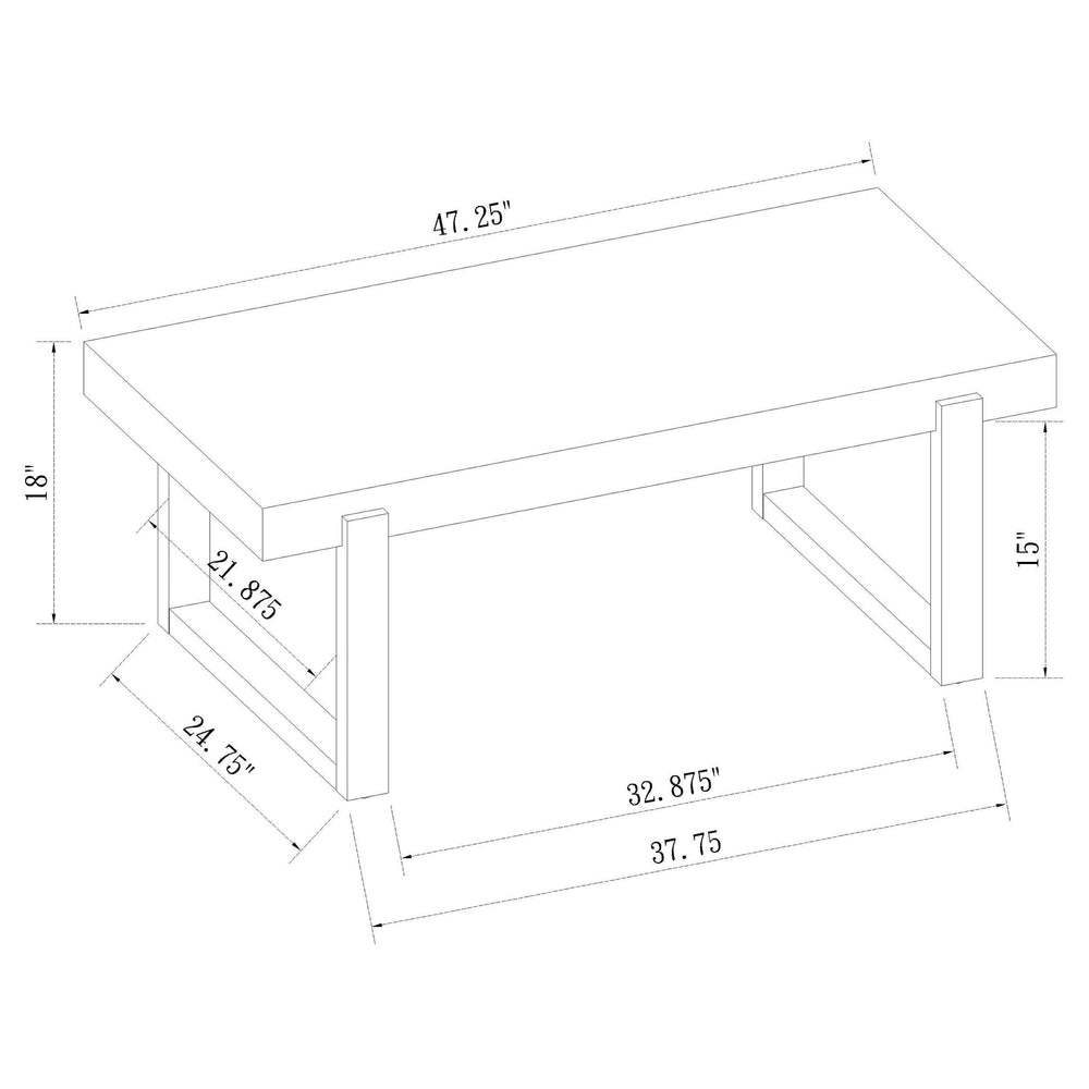 Mesa de centro rectangular Pala blanca de alto brillo y natural