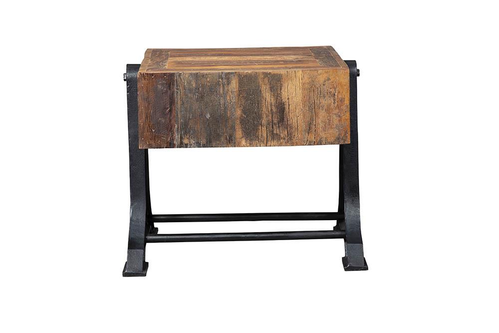 Apperson Rectangular Trestle End Table Recycled Wood
