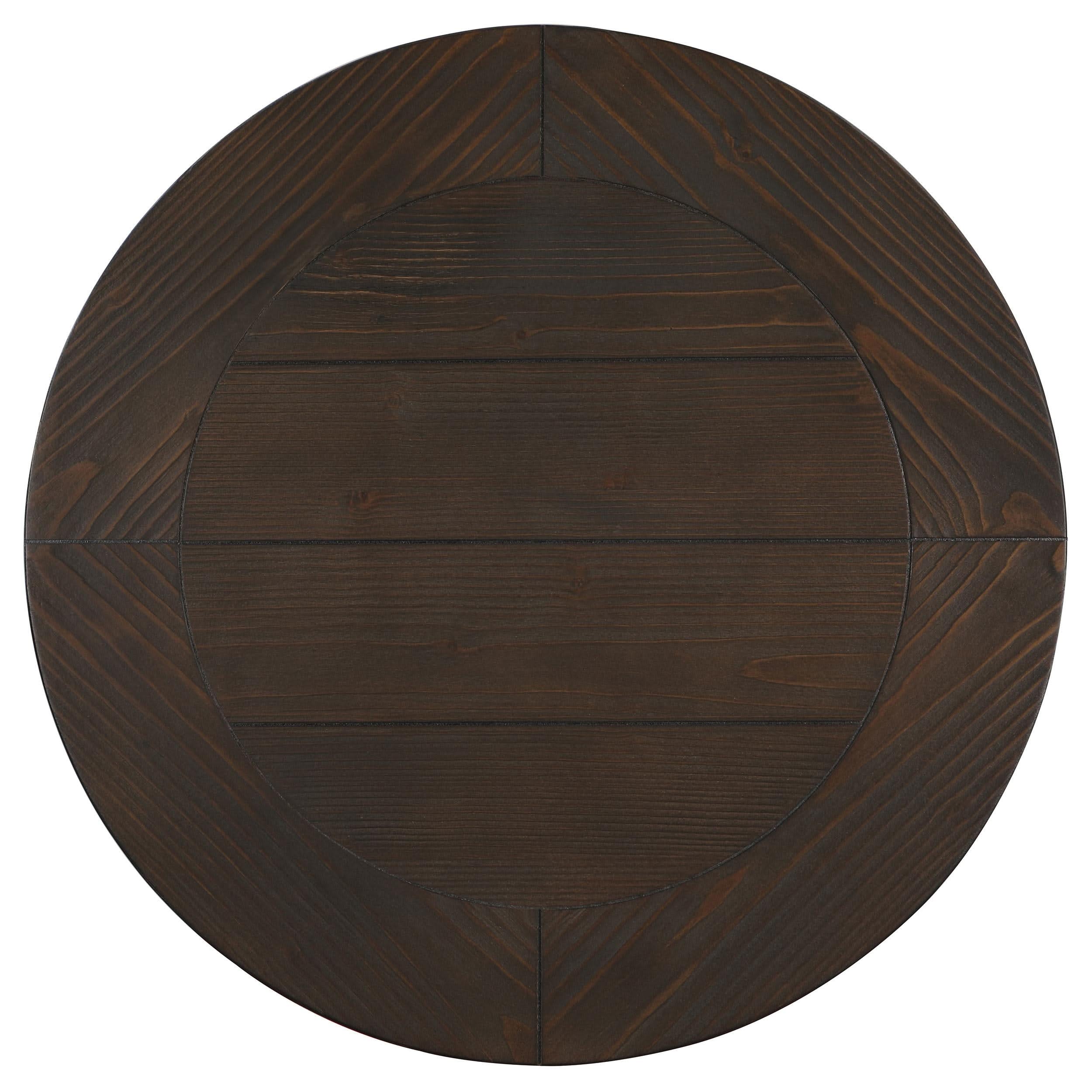 Morello Round Wood End Table with Pedestal Base Coffee