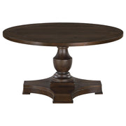 Morello Round Wood Coffee Table with Pedestal Base Coffee