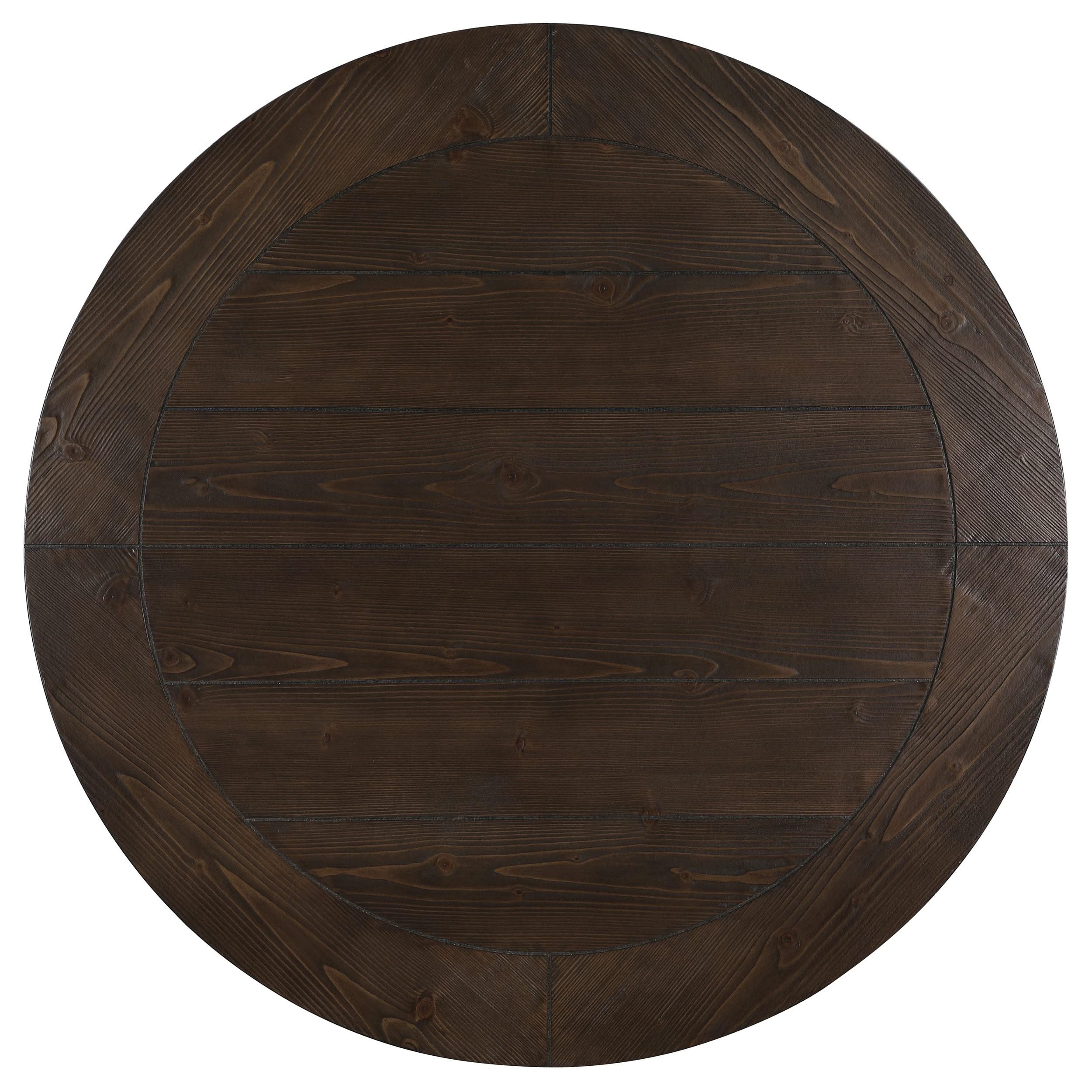 Morello Round Wood Coffee Table with Pedestal Base Coffee