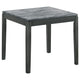 Mesa auxiliar cuadrada de imitación de mármol Mozzi en gris y negro