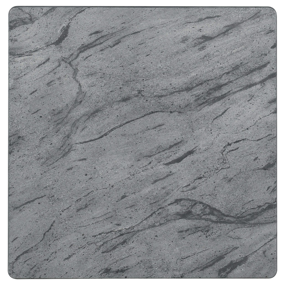 Mesa auxiliar cuadrada de imitación de mármol Mozzi en gris y negro