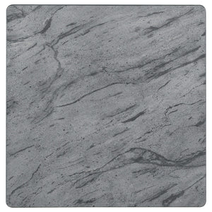 Mesa auxiliar cuadrada de imitación de mármol Mozzi en gris y negro