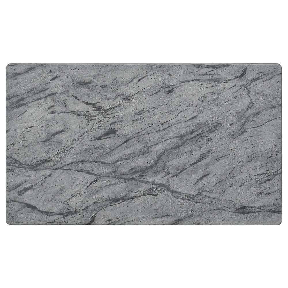 Mesa de centro rectangular de imitación de mármol Mozzi en gris y negro