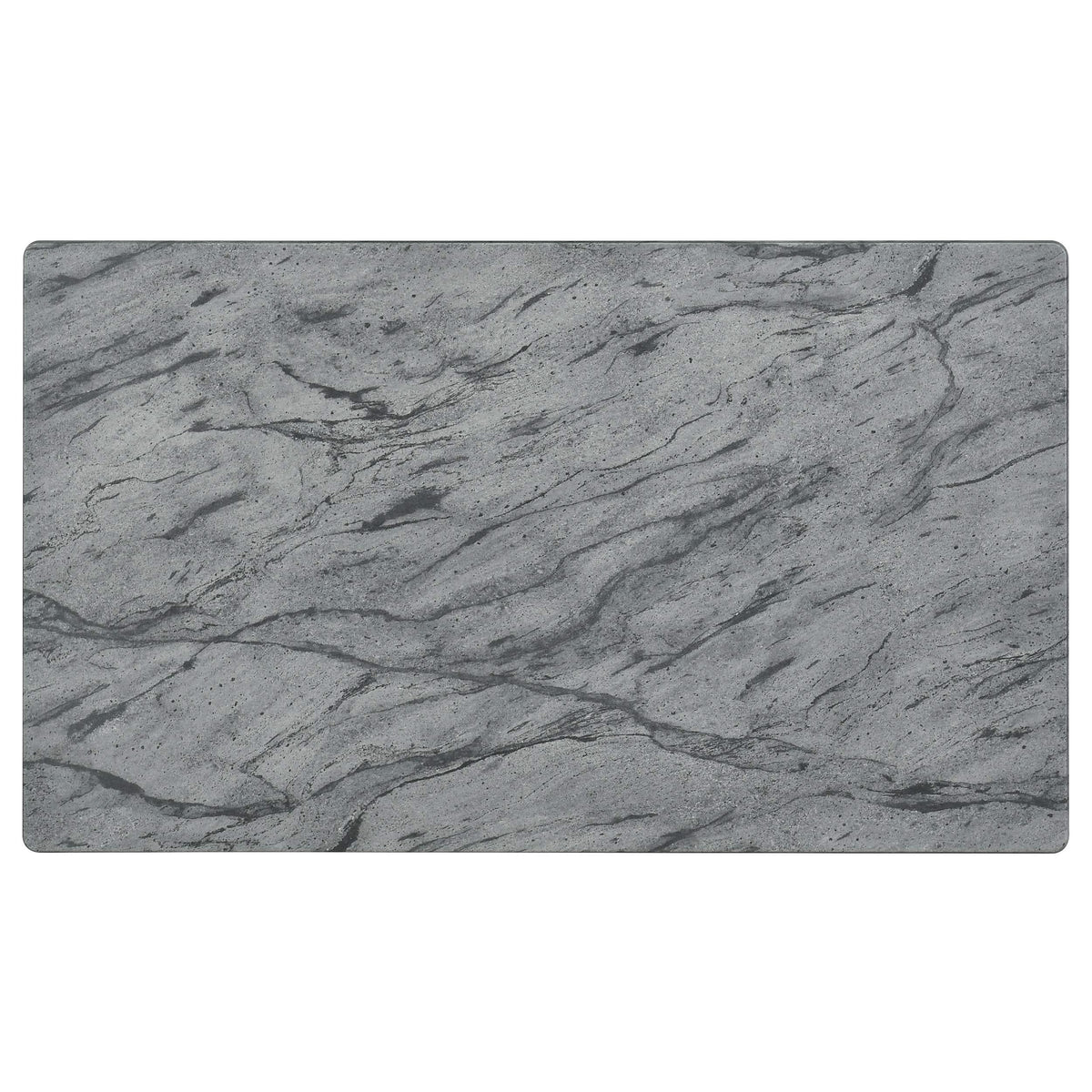 Mesa de centro rectangular de imitación de mármol Mozzi en gris y negro