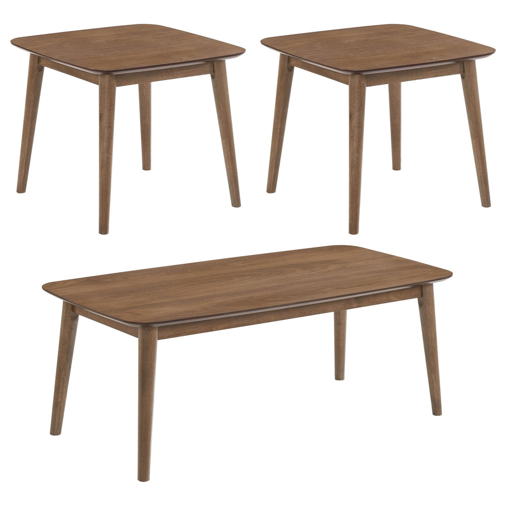 Juego de mesa de centro rectangular Radley de 3 piezas en nogal natural