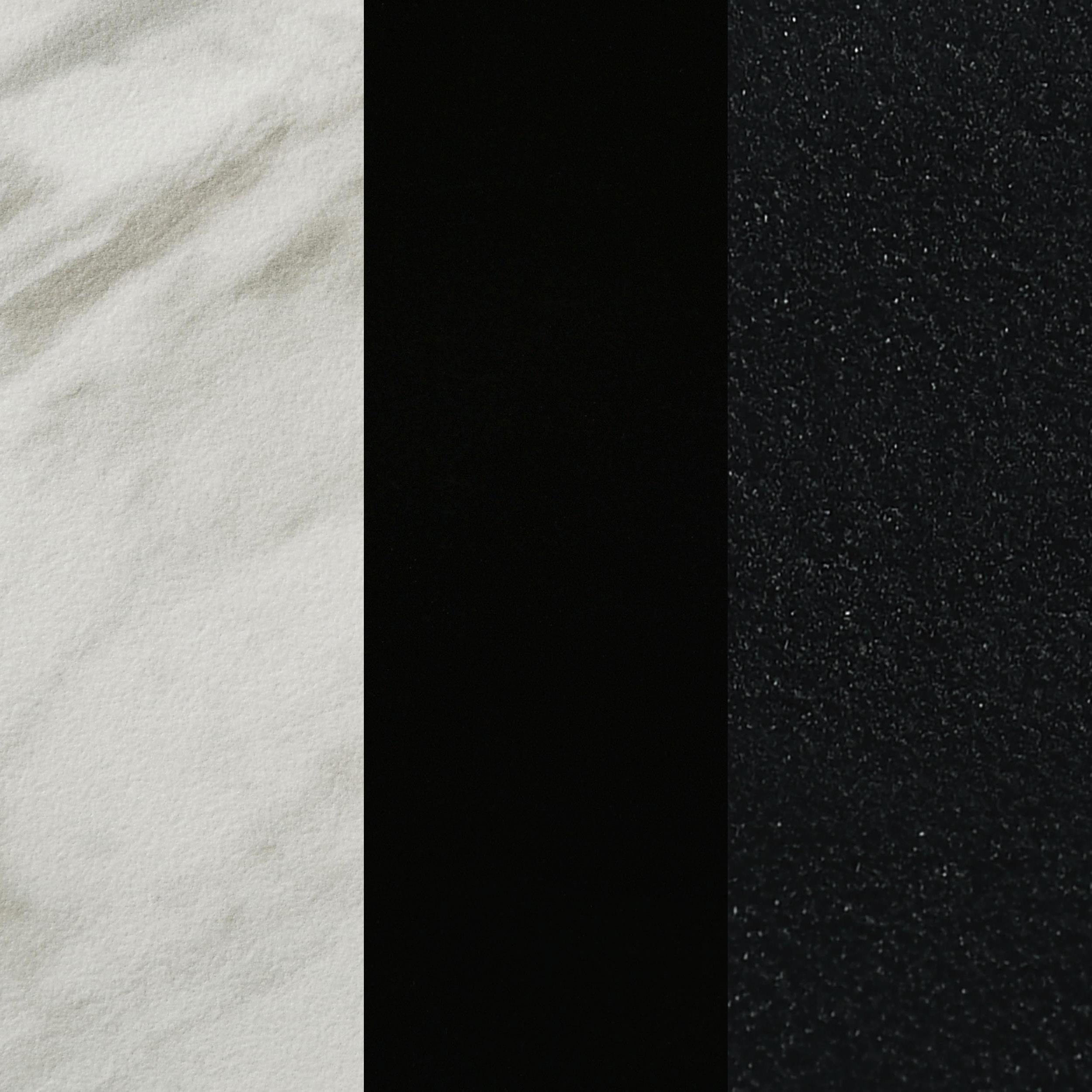 Tandi Round Faux Marble Side End Table White and Black