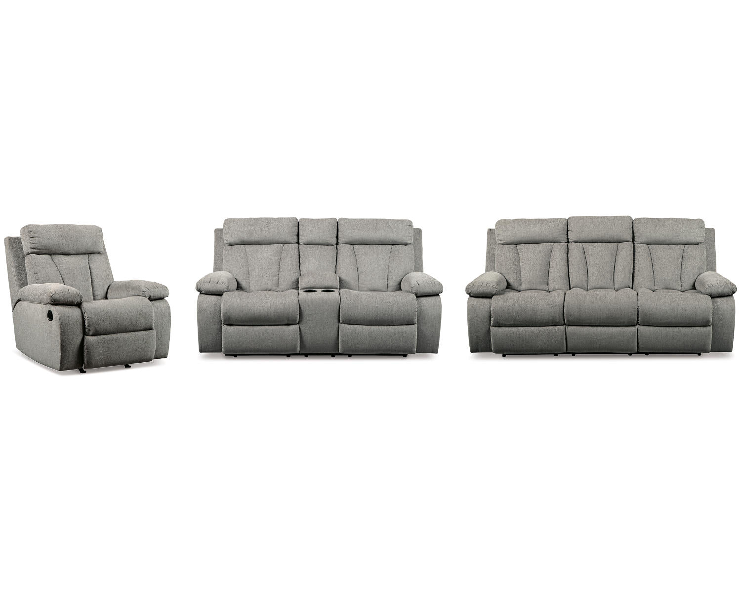 Mitchiner Reclining Sofa and Loveseat with 2 Recliners