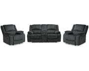 Draycoll Reclining Loveseat and 2 Recliners