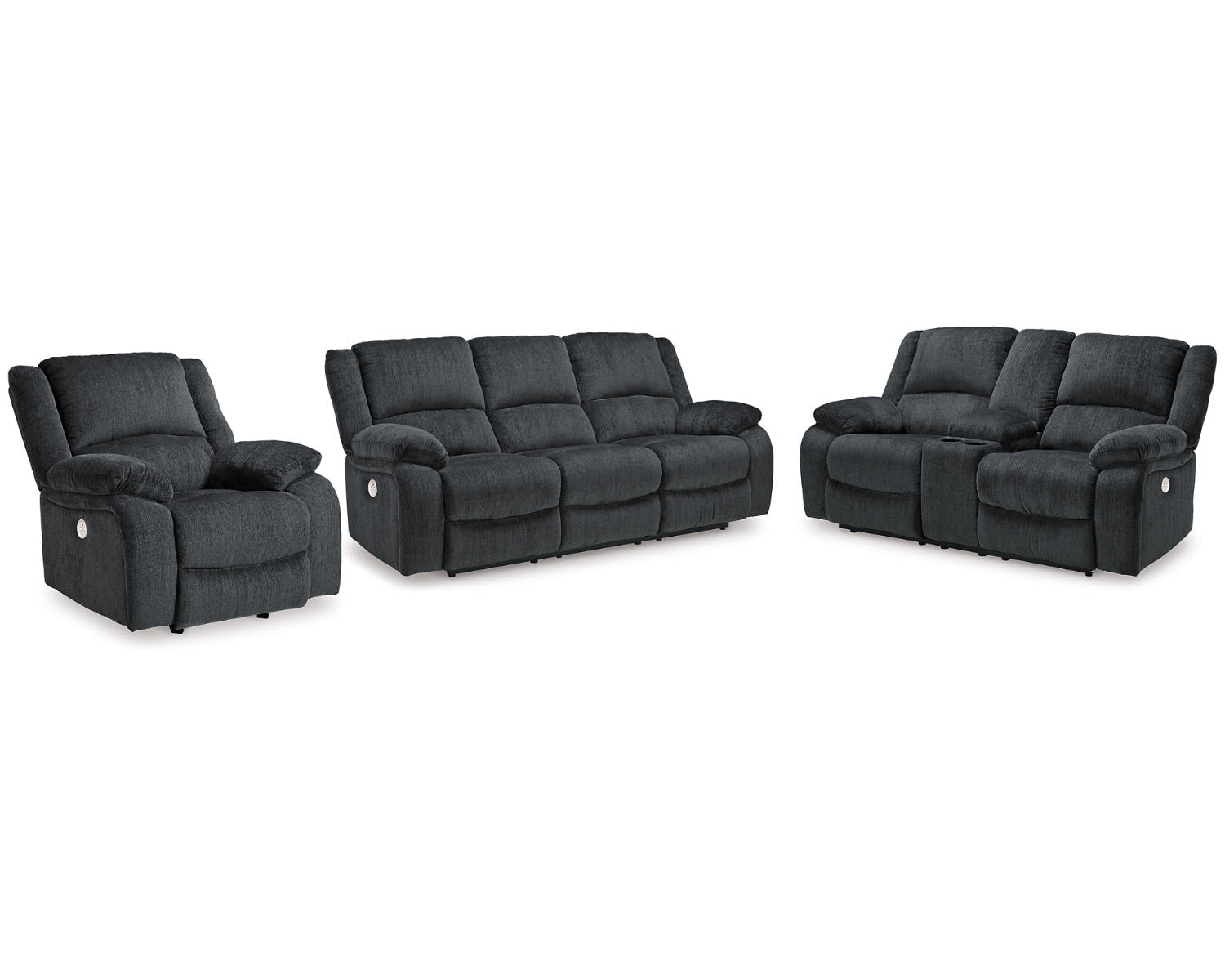 Draycoll Power Reclining Sofa, Loveseat and Recliner