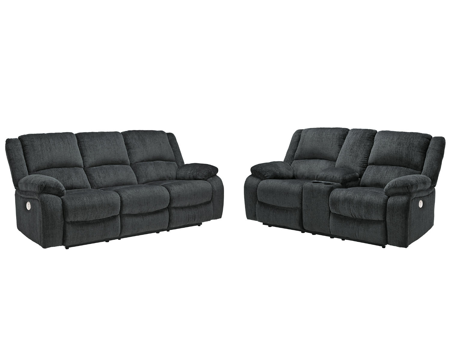 Draycoll Power Reclining Sofa and Loveseat