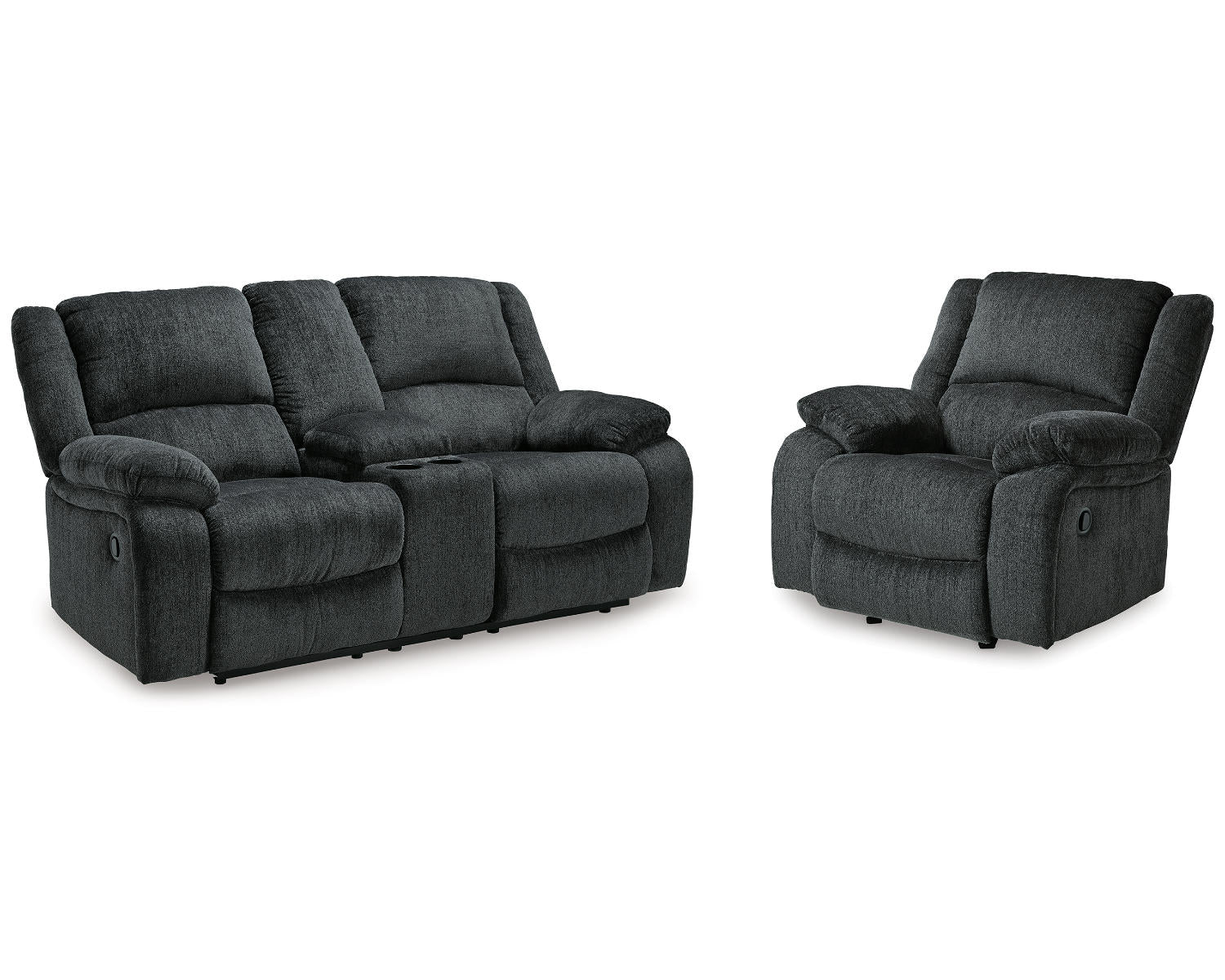 Draycoll Reclining Loveseat with Console and Recliner