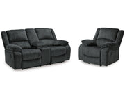 Draycoll Reclining Loveseat with Console and Recliner