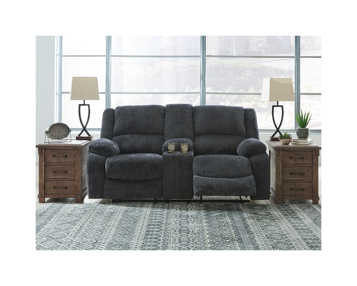 Draycoll Reclining Loveseat with Console