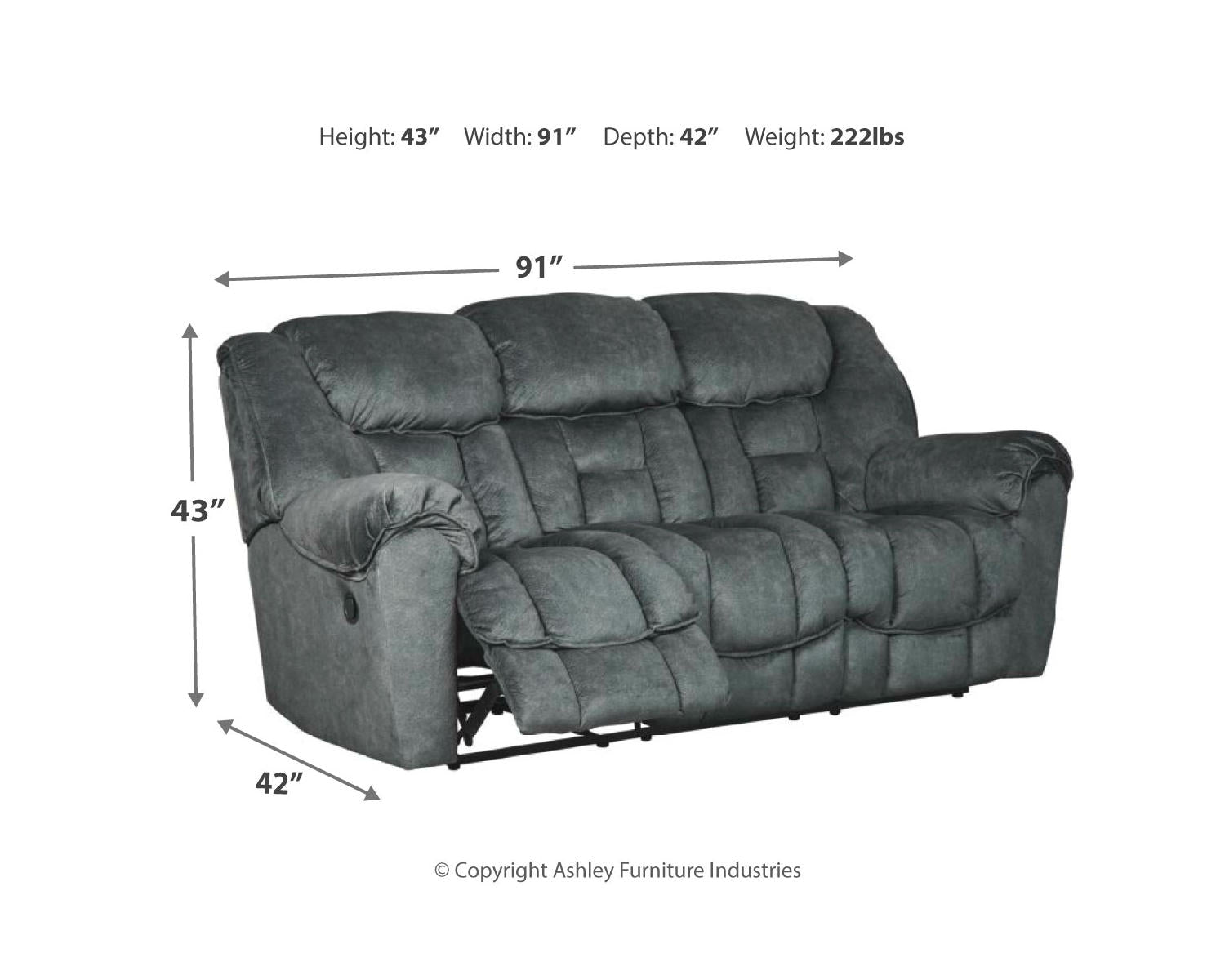 Capehorn Reclining Sofa, Loveseat and Recliner