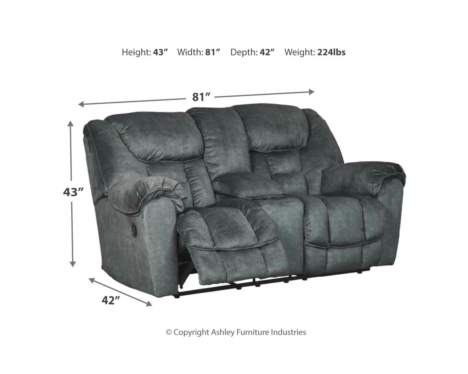 Capehorn Reclining Sofa, Loveseat and Recliner